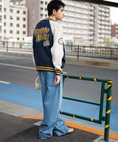 WEGO 【ユニセックス着用ITEM/MLサイズ展開】ジャガードニットスタジャン