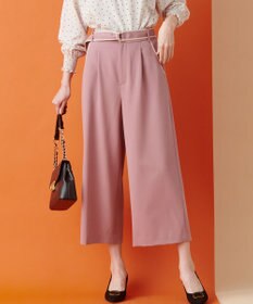 ANY SIS 【洗える】バイカラートリミングワイド パンツ