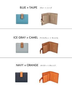 Atelier nuu 日本製 本革 バイカラーnoble 二つ折れウォレット