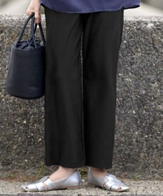 Tiaclasse 【日本製・新色追加・洗える・ストレッチ】エアシルキーワイドパンツ