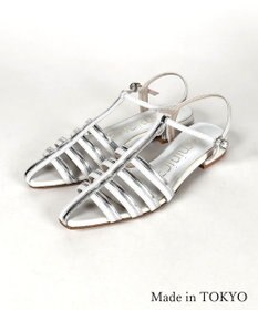 Dominic3 バイカラー Tストラップサンダル