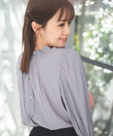 ANY SIS S 【低身長企画】フェミニンギャザー ブラウス