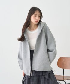 earth music&ecology 【軽量】ダンボールニットフーディーブルゾン