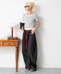 WEGO ヘンリーネックレイヤードT
