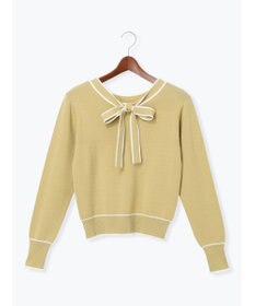 Te chichi 前後2WAYボウタイニットプルオーバー