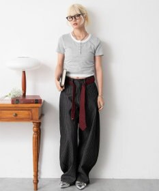 WEGO ヘンリーネックレイヤードT