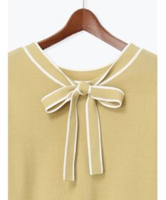 Te chichi 前後2WAYボウタイニットプルオーバー