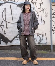 WEGO 【ユニセックス着用ITEM/MLサイズ展開】バルーンBIGダブルZIPパーカー