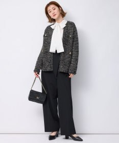 23区 【洗える】ポリエステルレーヨン ラップディテール パンツ