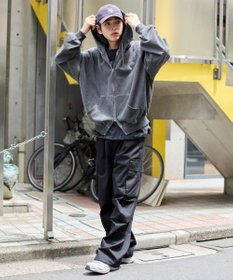 WEGO 【ユニセックス着用ITEM/MLサイズ展開】バルーンBIGダブルZIPパーカー