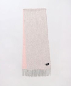 AURORA 【 LANVIN COLLECTION（ランバン コレクション） 】カシミヤ100%無地シングルリバーシブルマフラー(WASH)