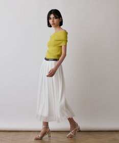 GRACE CONTINENTAL オフショルリブニットトップ