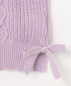 ANY KIDS ハート ケーブル ニット ベスト