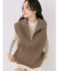 earth music&ecology ハーフジップニットベスト