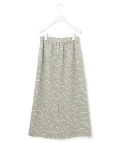 ICB 【洗える】 パウダーサテンプリント スカート