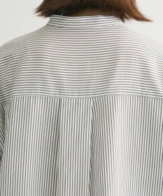 Green Parks バンドカラーストライプシャツ