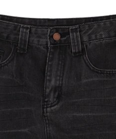 WEGO レオパードベルト付きデニムミニスカパン