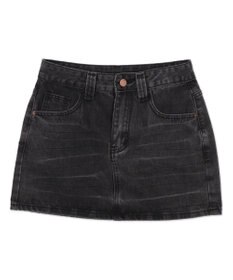 WEGO レオパードベルト付きデニムミニスカパン