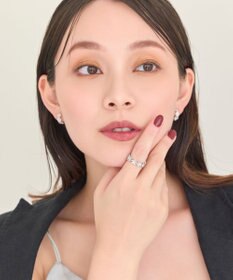 Phoebe 【金属アレルギー対応】マーガレットフラワーフープピアス　シルバー