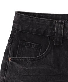 WEGO レオパードベルト付きデニムミニスカパン