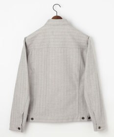 JOSEPH ABBOUD 【イタリア素材/ストレッチ】ヘリンボンモールスキンワーク ジャケット