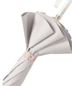 MOONBAT 【1級遮光/遮熱/UV】LANVIN en Bleu (ランバン オン ブルー)晴雨兼用日傘 ラッフルフリル 無地 チャーム付き 折りたたみ傘 楽折