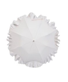 MOONBAT 【1級遮光/遮熱/UV】LANVIN en Bleu (ランバン オン ブルー)晴雨兼用日傘 ラッフルフリル 無地 チャーム付き 折りたたみ傘 楽折