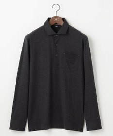 JOSEPH ABBOUD 【ふっくらあたたかウール100％】ウールダディポロシャツ