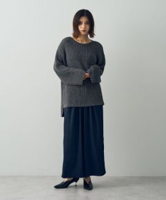 YECCA VECCA サテンタックワイドパンツ