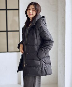 洗濯機可/フード取り外し可能/撥水】楽映えリッチロング丈ダウン