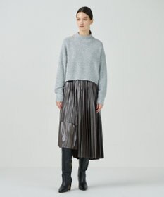 GRACE CONTINENTAL ラメフェザーニットトップ