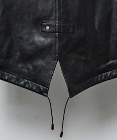 JOSEPH ABBOUD ベジタブルラムスキンレザーコート