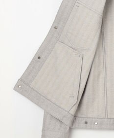 JOSEPH ABBOUD 【イタリア素材/ストレッチ】ヘリンボンモールスキンワーク ジャケット