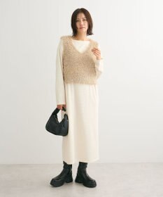 Green Parks ＳＥＴ２点ベスト＋リブワンピース