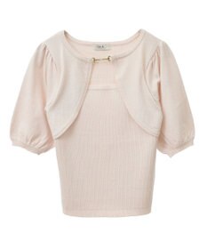 earth music&ecology ビット付きニットプルオーバー