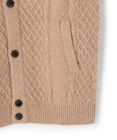 J.PRESS MEN ウール×カシミヤの上質素材【Cash Lamb's Wool】ハイネックケーブル カーディガン_25年モデル