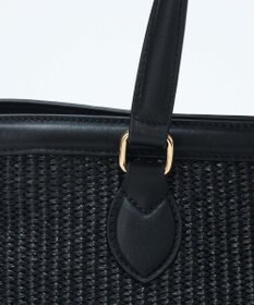 TOPKAPI 【Breath TOPKAPI】サングラスホルダー付き レザーコンビ カゴバッグ M