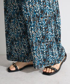 Green Parks セルフカットプリーツ柄パンツ