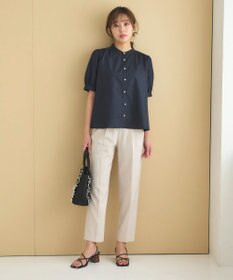 Feroux 【洗える】美シルエットカラーテーパード パンツ