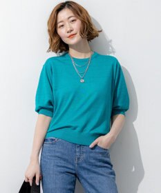 23区 【先行予約】ピュアリネンハイゲージ パフスリーブ ニット