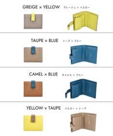 Atelier nuu 日本製 本革 バイカラーnoble 二つ折れウォレット