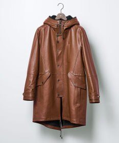 JOSEPH ABBOUD ベジタブルラムスキンレザーコート