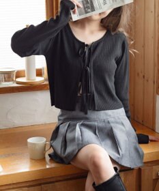 WEGO リボンリブカーディガン