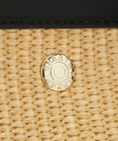 TOPKAPI 【Breath TOPKAPI】サングラスホルダー付き レザーコンビ カゴバッグ M