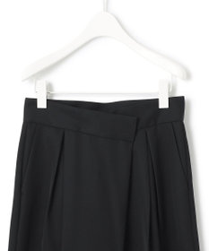 ICB 【洗える】シルフィルダブルクロス ワイドパンツ