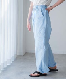 WEGO 【ウエストゴム】ナイロンイージーワイドカーゴパンツ