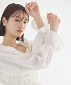 earth music&ecology バルーンヘムブラウス