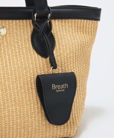 TOPKAPI 【Breath TOPKAPI】サングラスホルダー付き レザーコンビ カゴバッグ M