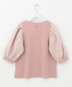 ANY SIS パフスリーブ異素材コンビ プルオーバー