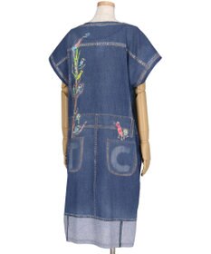 tsumori chisato SLEEP ツモリチサト ワンピース 綿100%(本体) 楊柳素材 3分袖 半袖 ロング丈 レディース UNT115 /ワコール